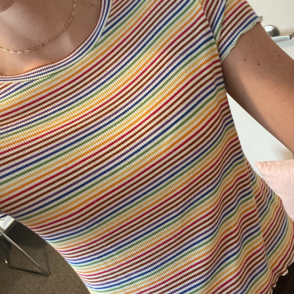 AEO Soft & Sexy Ribbed Lettuce-Edge Baby T-shirt